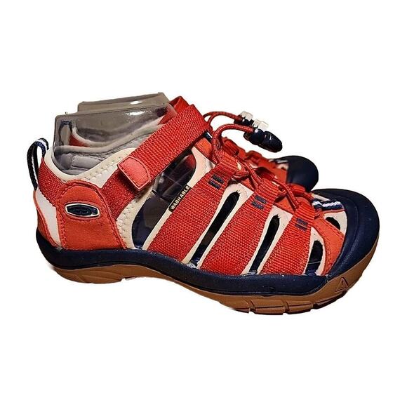 KEEN Kids Newport H2 Sport Sandals Sz 4 Red Womens 5.5 Bungee Waterproof LN! - Picture 3 of 7